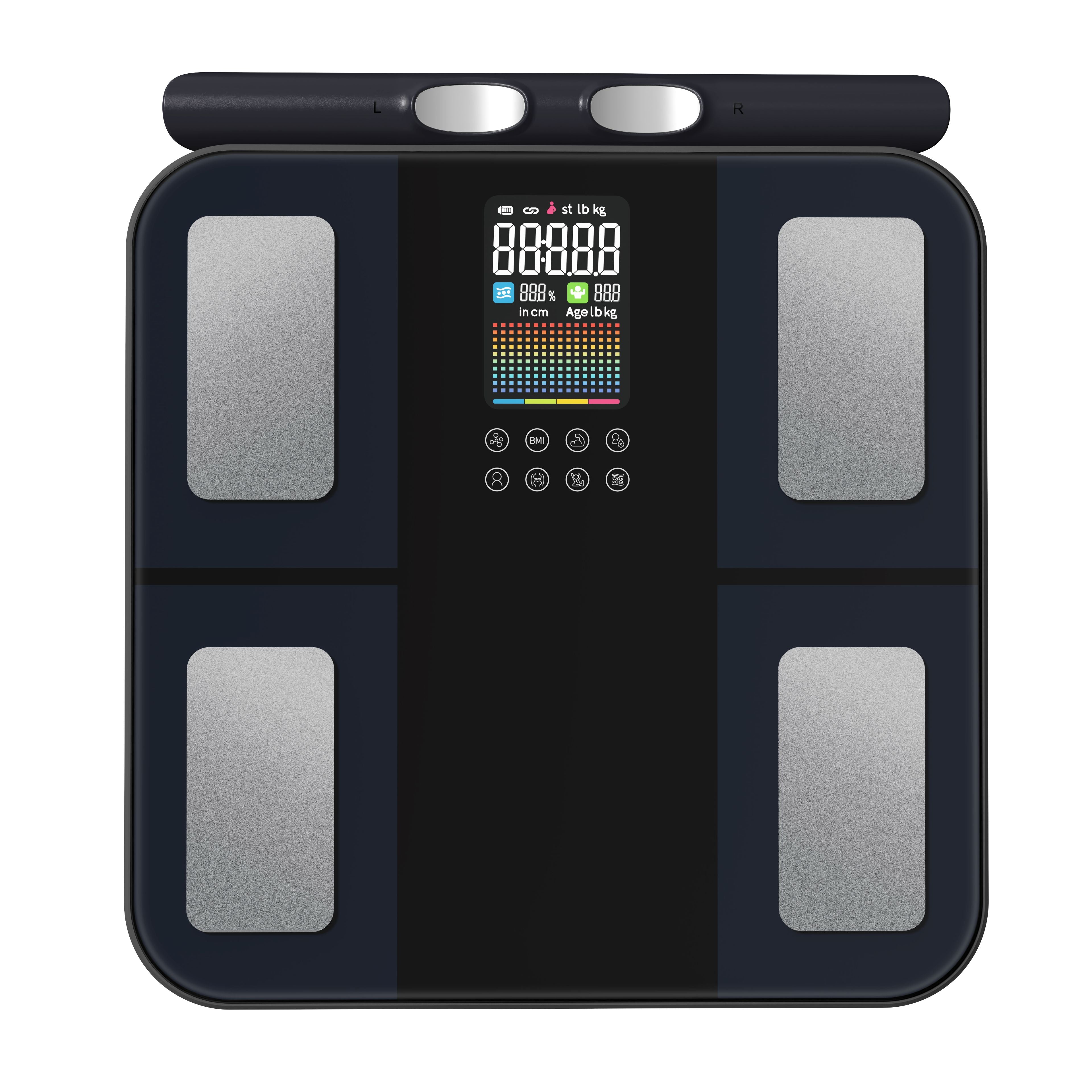 VOTRIX Digital Body Weight Fat Scale, White, 8 Electrode and Bluetooth (Copy)