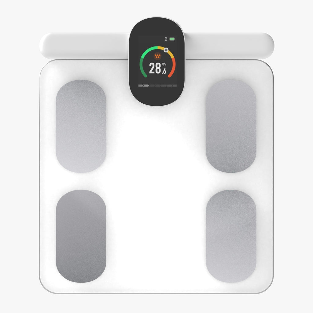 VOTRIX Digital Body Weight Fat Scale, White, 8 Electrode and Bluetooth