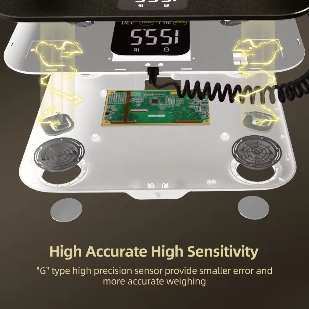 VOTRIX Digital Body Weight Fat Scale, White, 8 Electrode and Bluetooth (Copy)