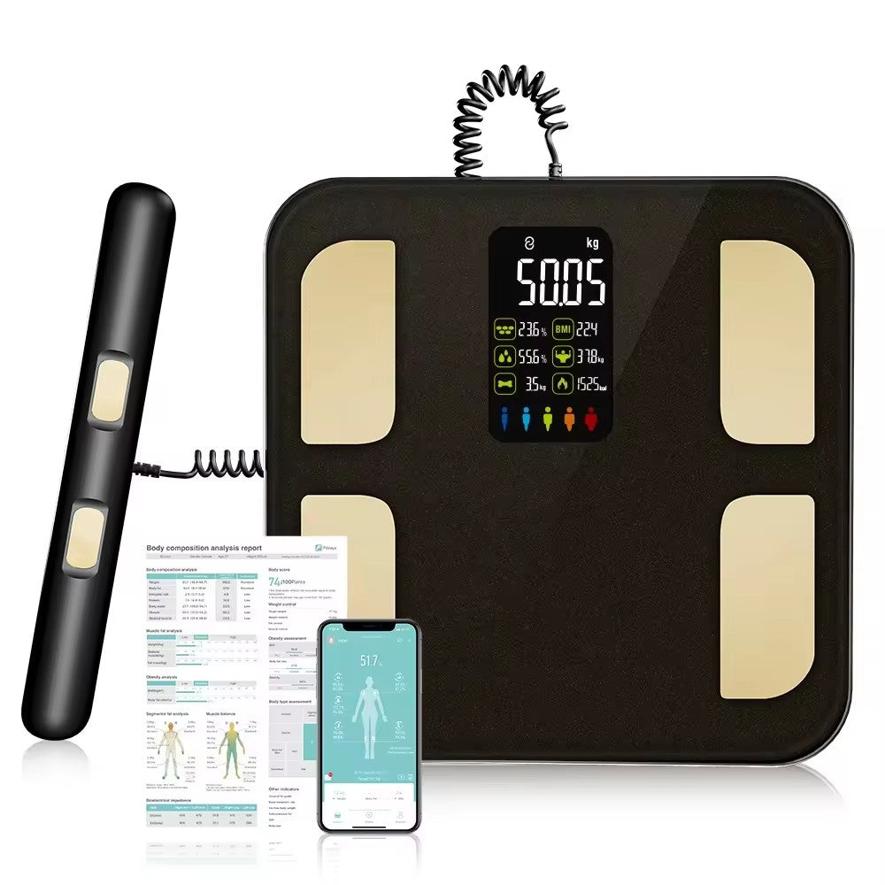 VOTRIX Digital Body Weight Fat Scale, White, 8 Electrode and Bluetooth (Copy)