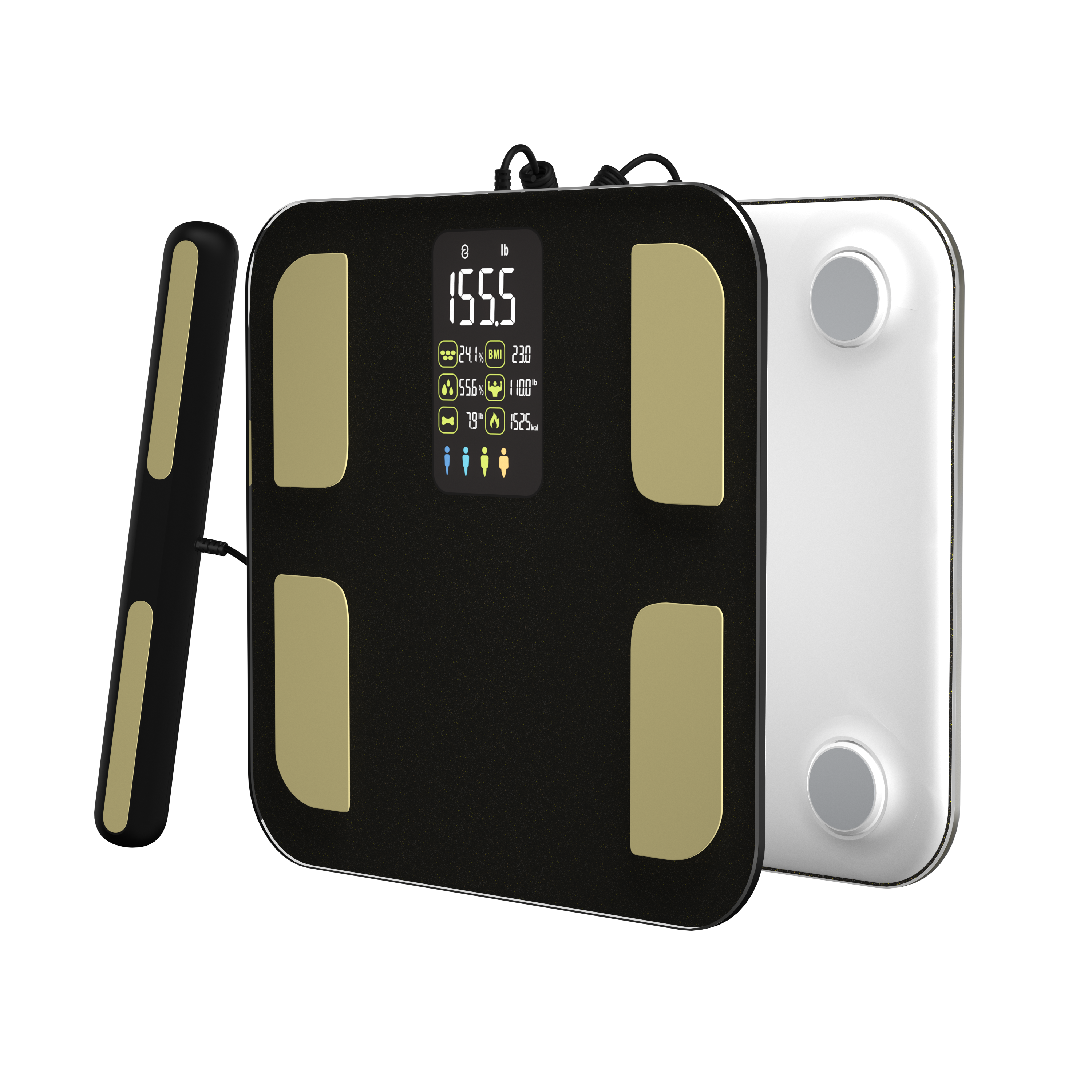 VOTRIX Digital Body Weight Fat Scale, White, 8 Electrode and Bluetooth (Copy)