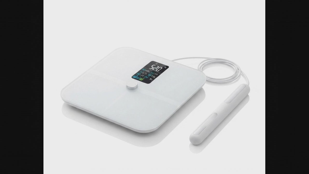VOTRIX Digital Body Weight Fat Scale, White, 8 Electrode and Bluetooth